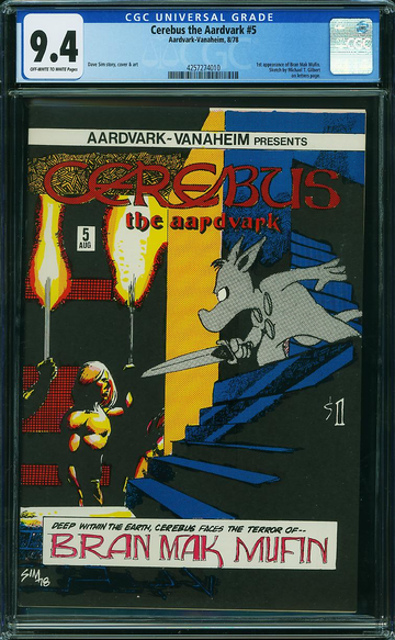 CEREBUS THE AARDVARK #5, CGC 9.4 NM