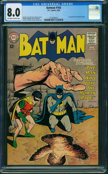 BATMAN #165, CGC 8.0 VF