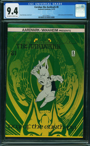 CEREBUS THE AARDVARK #8, CGC 9.4 NM