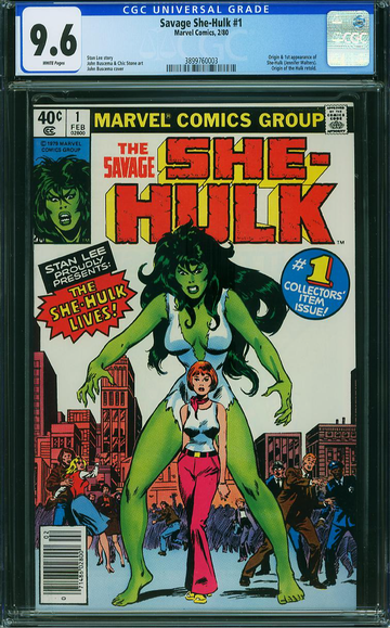 SAVAGE SHE-HULK #1, CGC 9.6 NM+