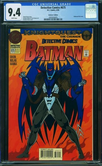 DETECTIVE COMICS #675, CGC 9.4 NM -- Collector's Edition