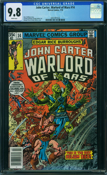 JOHN CARTER, WARLORD OF MARS #14, CGC 9.8 NM/MT
