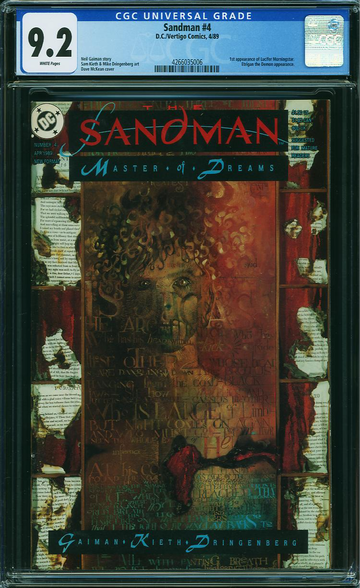 SANDMAN #4, CGC 9.2 NM- -- 1st Lucifer Morningstar!