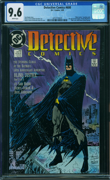 DETECTIVE COMICS #600, CGC 9.6 NM+