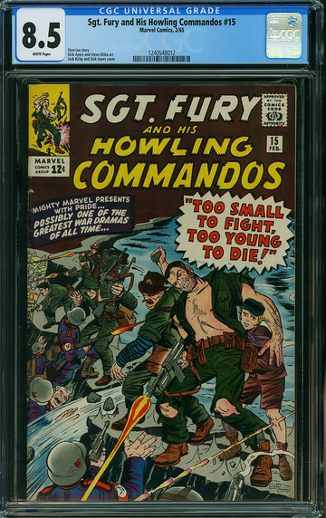 SGT. FURY AND HIS HOWLING COMMANDOS #15, CGC 8.5 VF+