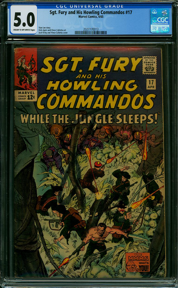 SGT. FURY AND HIS HOWLING COMMANDOS #17, CGC 5.0 VGF