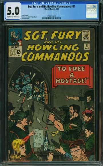 SGT. FURY AND HIS HOWLING COMMANDOS #21, CGC 5.0 VGF