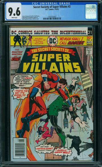SECRET SOCIETY OF SUPER VILLAINS #2, CGC 9.6 NM+ -- Key Issue!