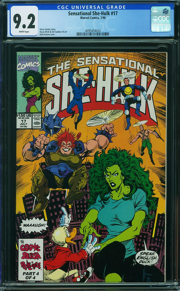 SENSATIONAL SHE-HULK #17, CGC 9.2 NM-