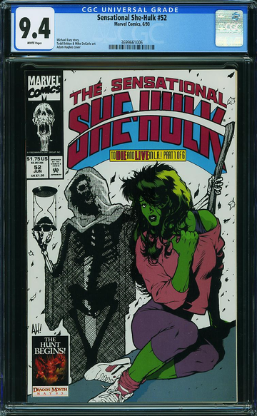 SENSATIONAL SHE-HULK #52, CGC 9.4 NM