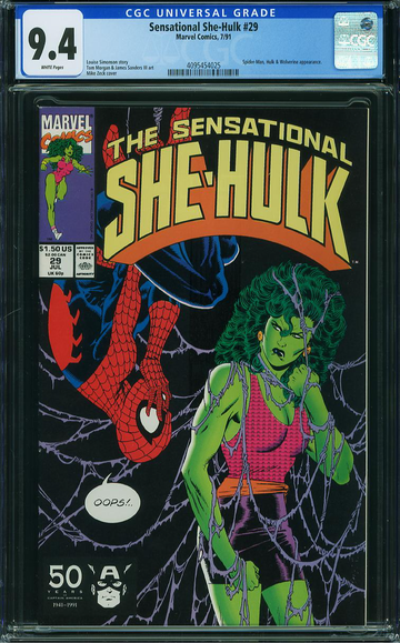 SENSATIONAL SHE-HULK #29, CGC 9.4 NM