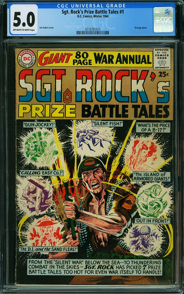 SGT. ROCK'S PRIZE BATTLE TALES #1, CGC 5.0 VGF