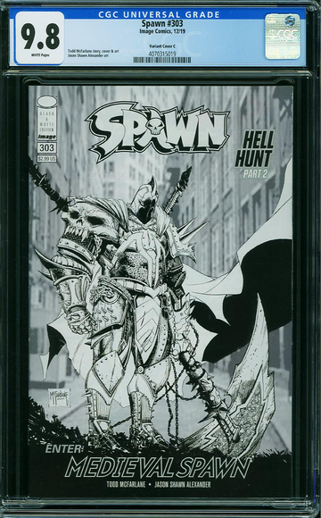 SPAWN #303, CGC 9.8 NM/MT -- HIGHEST GRADED