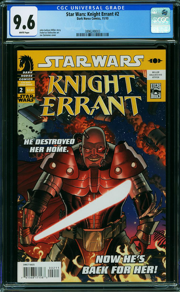 STAR WARS: KNIGHT ERRANT #2, CGC 9.6 NM+ -- HIGHEST GRADED