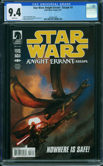 STAR WARS: KNIGHT ERRANT - ESCAPE #3, CGC 9.4 NM