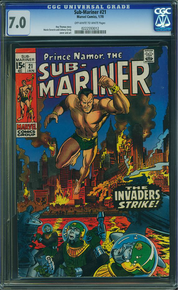 SUB-MARINER #21, CGC 7.0 FVF
