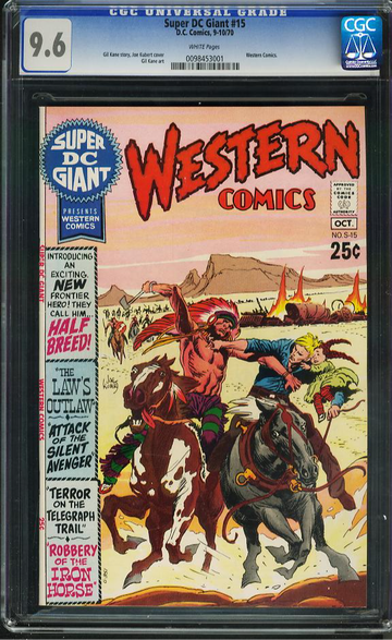 SUPER DC GIANT #15, CGC 9.6 NM+ -- WHITE PAGES