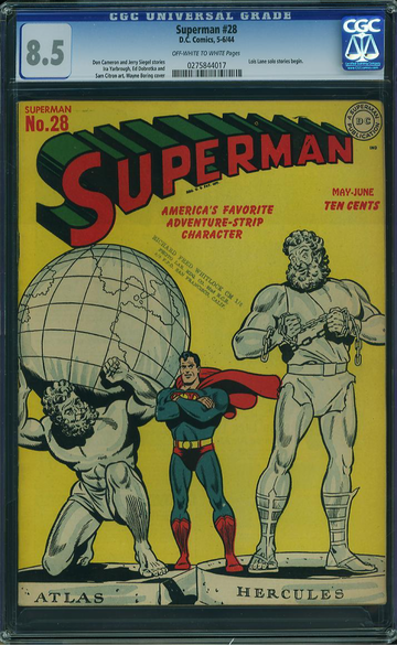 SUPERMAN #28, CGC 8.5 VF+