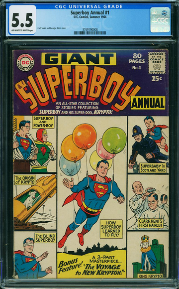 SUPERBOY ANNUAL #1, CGC 5.5 FN-