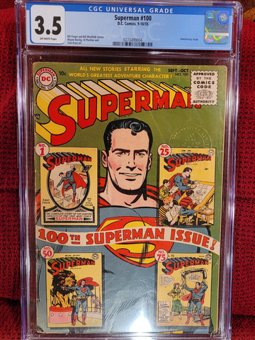 SUPERMAN #100, CGC 3.5 VG-