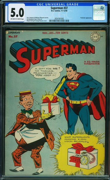 SUPERMAN #37, CGC 5.0 VGF