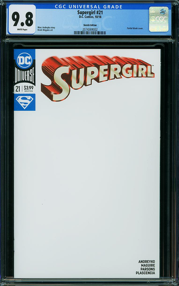 SUPERGIRL v2016 #21, CGC 9.8 NM/MT -- HIGHEST GRADED