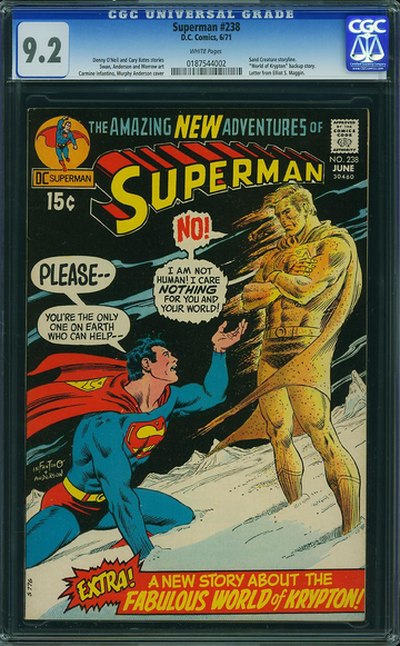 SUPERMAN #238, CGC 9.2 NM-