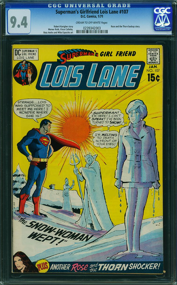 SUPERMAN'S GIRLFRIEND LOIS LANE #107, CGC 9.4 NM