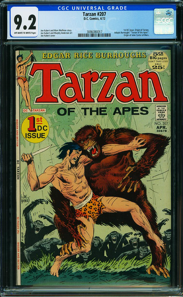 TARZAN #207, CGC 9.2 NM-