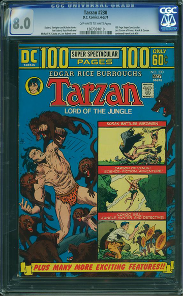 TARZAN #230, CGC 8.0 VF