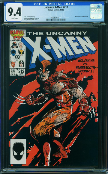 X-MEN #212, CGC 9.4 NM