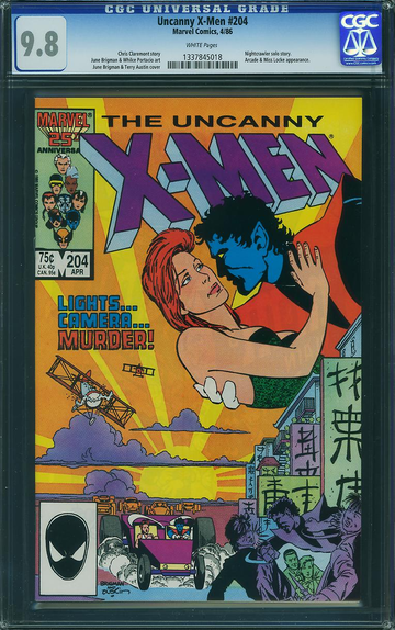 X-MEN #204, CGC 9.8 NM/MT -- HIGHEST GRADED
