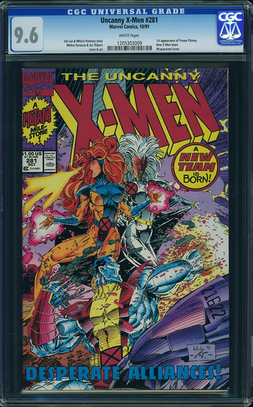 X-MEN #281, CGC 9.6 NM+ -- Red Logo!