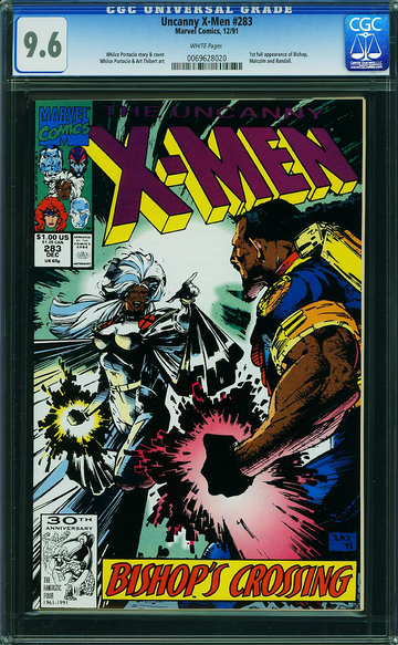 X-MEN #283, CGC 9.6 NM+ -- 1st full appearance of Bishop.