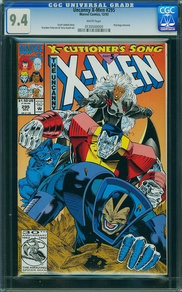 X-MEN #295, CGC 9.4 NM -- Minor crack in CGC case.
