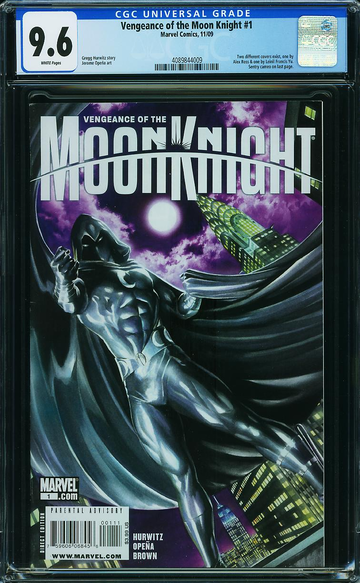 VENGEANCE OF THE MOON KNIGHT #1, CGC 9.6 NM+ -- ALEX ROSS Cover.