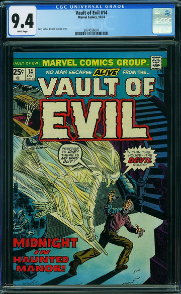 VAULT OF EVIL #14, CGC 9.4 NM