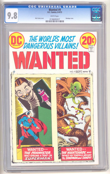 WANTED, THE WORLD'S MOST DANGEROUS VILLAINS #9, CGC 9.8 NM/MT