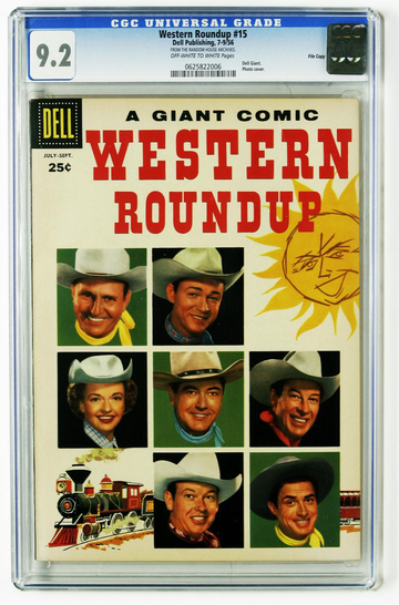 WESTERN ROUNDUP #15, CGC 9.2 NM- -- FILE COPY