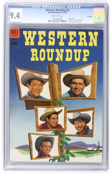 WESTERN ROUNDUP #4, CGC 9.4 NM -- FILE COPY