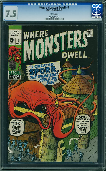 WHERE MONSTERS DWELL #2, CGC 7.5 VF-