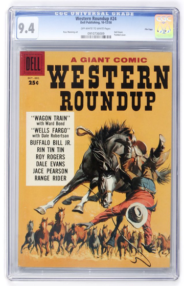WESTERN ROUNDUP #24, CGC 9.4 NM -- FILE COPY
