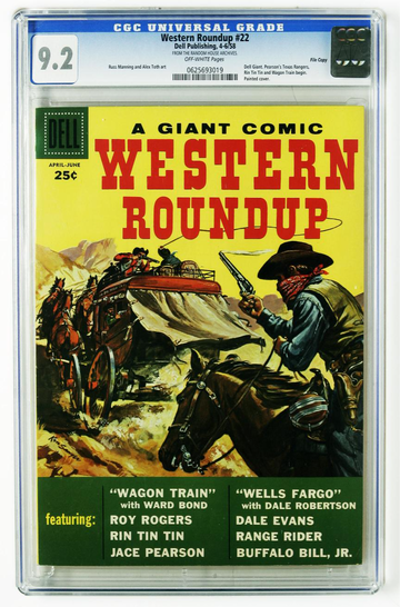 WESTERN ROUNDUP #22, CGC 9.2 NM- -- FILE COPY  