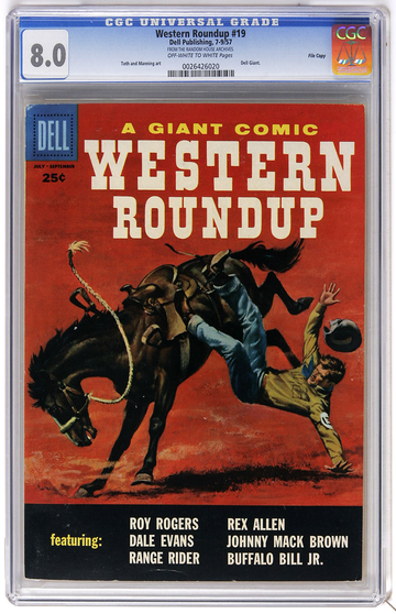 WESTERN ROUNDUP #19, CGC 8.0 VF -- FILE COPY