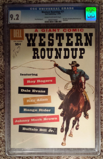 WESTERN ROUNDUP #21, CGC 9.2 NM-