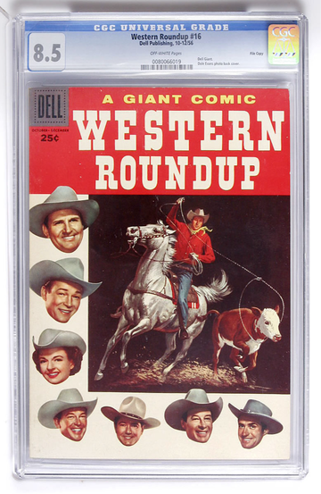 WESTERN ROUNDUP #16, CGC 8.5 VF+ -- FILE COPY
