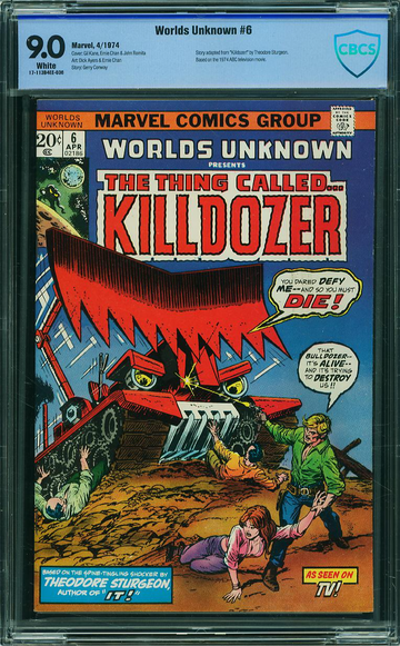 WORLDS UNKNOWN #6, CBCS 9.0 VFNM