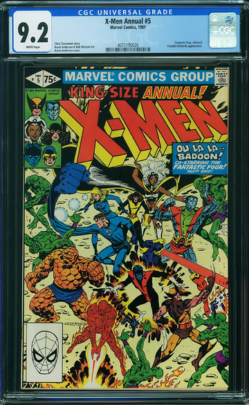 X-MEN ANNUAL #5, CGC 9.2 NM-