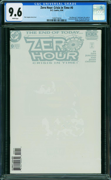ZERO HOUR: CRISIS IN TIME #0, CGC 9.6 NM+