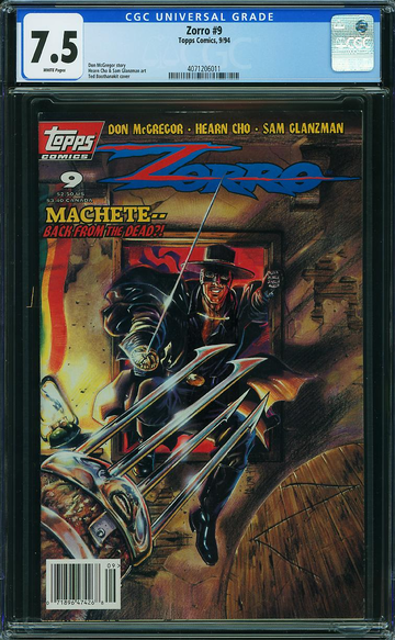 ZORRO v1993 #9, CGC 7.5 VF-